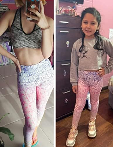Девојки за атлетски хеланки на Заклоатр деца со високи половини јога панталони тенис руниг тренинг без активен панталони за нозе