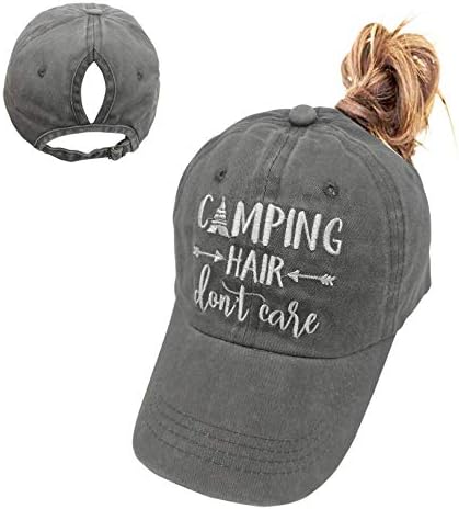 HHNLB UNISEX кампување коса Дон Т грижа 1 Гроздобер фармерки Бејзбол капа Класичен памук тато капа прилагодлива обична капа