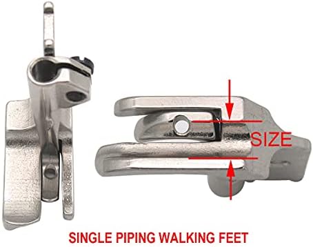 Brand CKPSMS - KP -WF18 18 сетови патент/цевководи за цевки W/Edge Guide Walking Feets компатибилен со/замена за брендот Juki Consew Brand