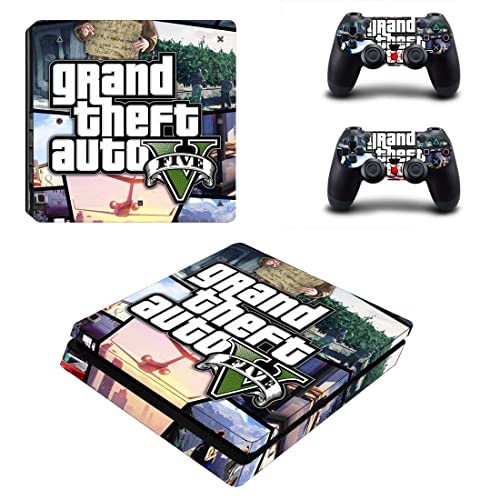 За PS4 Pro - Game Grand GTA Theft и Auto PS4 или PS5 налепница за кожа за PlayStation 4 или 5 конзола и контролори Декал Винил ДУЦ -5808