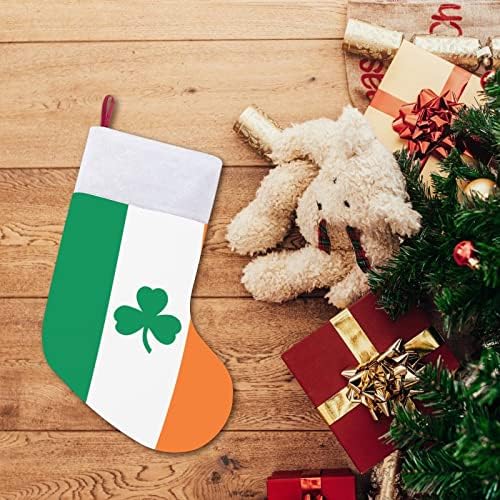 Ирска Шамок Детелина Детено знаме Божиќ виси чорапи за порибување за Божиќно дрво за одмор дома