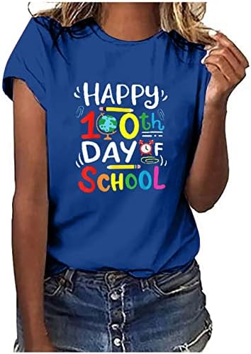 Работна блуза маица за тинејџерски девојки есен лето 2023 облека мода со краток ракав памук графичка смешна блуза 3s 3s