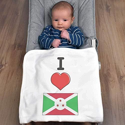 Азиеда „Јас го сакам Burundi“ памучно бебе ќебе / шал