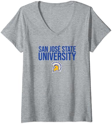 Државен универзитет за жени во Сан Хозе SJSU Спартанци наредени маица со V-врат