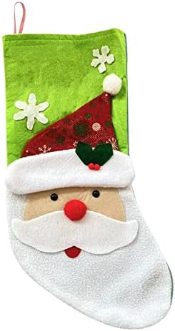 Мини Божиќни чорапи 1 пакет 4 Ерипи за порибување на новогодишни украси за подароци за картички за подароци Санта снежен човек соседи