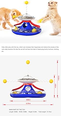 ПЕТ снабдување со мачки стапчиња за истекување играчки ротациони топка топки топки миленичиња интерактивно куче за мали кучиња)