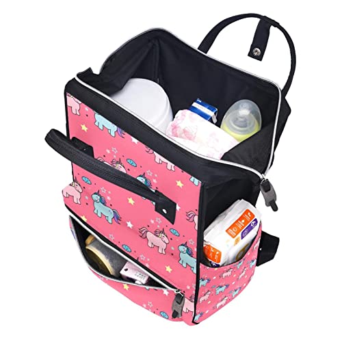 Слатки Еднорози Торби За Торби За Пелени Ранец За Мумии Торба За Пелени Со Голем Капацитет Патна Торба За Нега На Бебиња