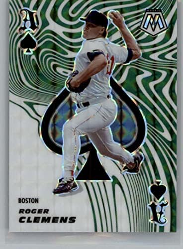 2021 Панини мозаик ас мозаик паралелно зелена 11 Роџер Клеменс Бостон Ред Сокс Бејзбол Бејзбол Паралелна трговска картичка за тргување