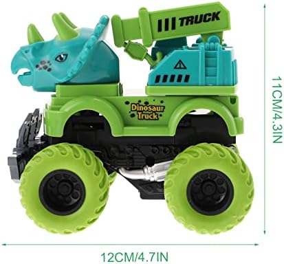 Toyvian Dinosaur Crane Crane Crane Повлечете ги возилата носачи за автомобили Играчки камиони играчки за деца момчиња велигденски