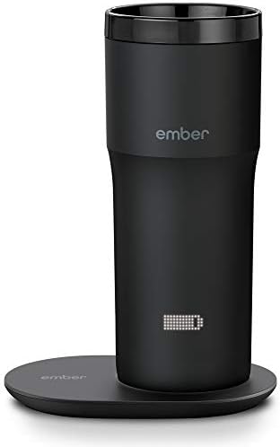 Ember Travel Travel Cougter Coaster 2, Безжично Полнење За Употреба Со Ember Контрола На Температурата Паметна Кригла За Патување,