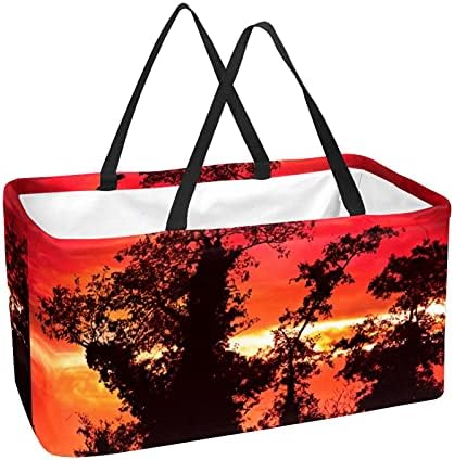 Lorvies Red Sky Tree Bird Sunset Oursetable Shoplapsible Trable Tagn Tagn Tagn - Тешка голема структурирана тота