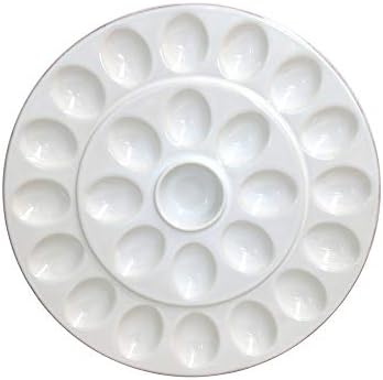 Керамички камења од Касафина 13 '' Платер за јајца - Колекција за готвење и домаќини, јајце од јајцето на Робин | Микробранова, машина