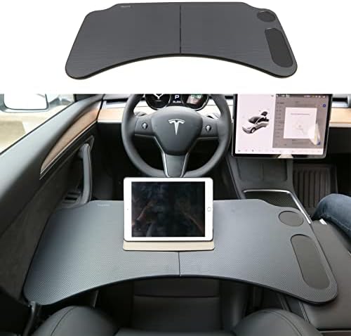 EVFITUS за Tesla Model 3 Model y Desk Food Tray за лаптоп преклопна табела за садови за јадење повеќенаменска послужавник за додатоци за