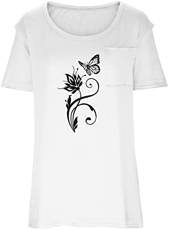Женски кошули со кратки ракави, симпатични графички маички тинејџери летни врвови опуштени блузи меки обични трендовски маици