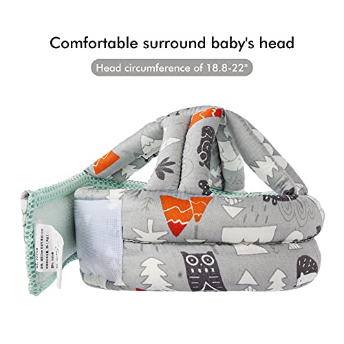 Бебе безбедносна кацига за новороденчиња за новороденче за дишење и прилагодлива капаче за перниче за глава за трчање за одење