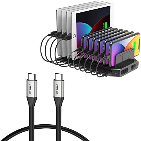 [Пакет] Unitek 96W станица за полнење со2 QC и USB C до USB C кабел