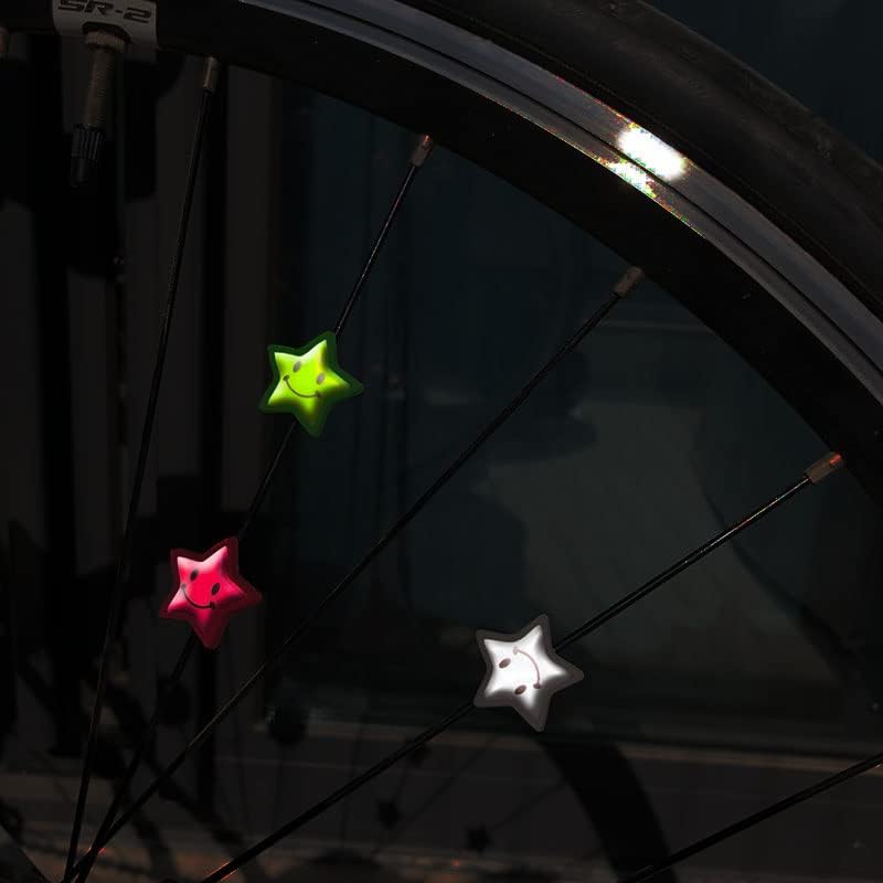 Labewin 10 парчиња велосипед зборуваше рефлектори Деца возрасни рефлексивни велосипеди зборуваат starsвезди велосипедски рефлектори