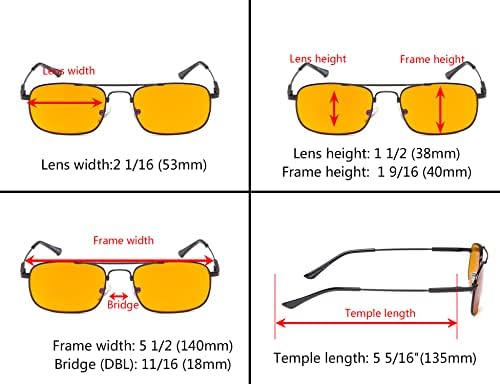 Очила За Спиење Титаниум Меморија Титаниум-Блокирање На Сина Светлина 97% - Очила За Читање Компјутер-Намалете Ги Читателите На Напрегање