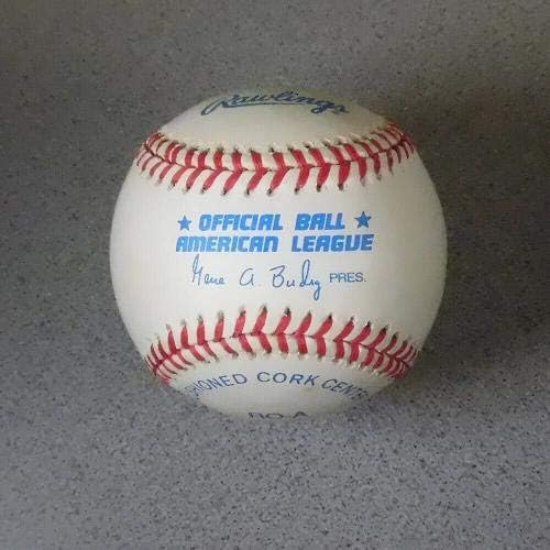 Jimим Палмер потпиша испишан официјален бејзбол Ал Ген Будиг со холограм Б & Е - автограмирани бејзбол
