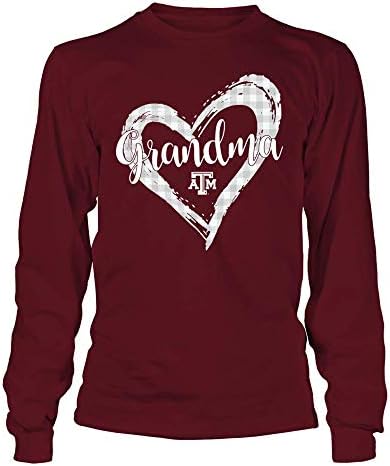 Fanprint Texas Tech Tech Red Raiders T -Shirt - Checked Heart Oction - баба