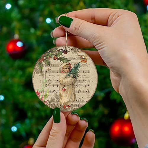 Божиќни украси за чување ретро Дедо Мраз керамички украс подароци украси гроздобер стил новогодишна елка што висат украси сувенири