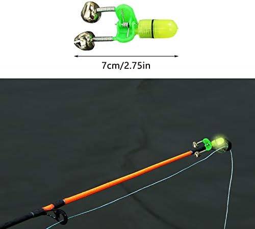 Кимро риболов залак за залак ноќно предводена лесна шипка со светлосни шипки со риболов риболов лесен клип индикатор на риболов шипка