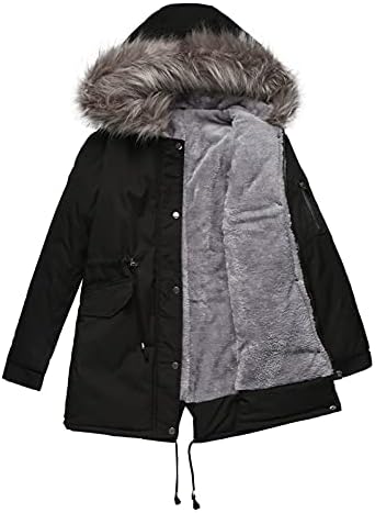 Foviguo топли зимски палта за жени, долги ракави палта тинејџери Божиќ