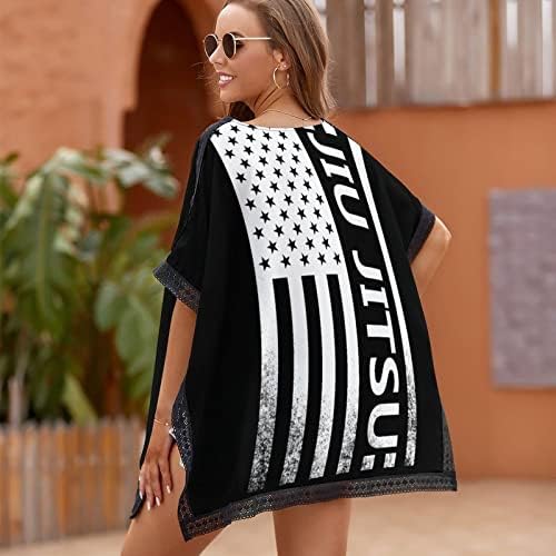 Бајкутуанско Американско Знаме Џиу-Џицу Женска Облека За Плажа Бикини Костим За Капење Плажа Пливање Прикриен Фустан Печатење