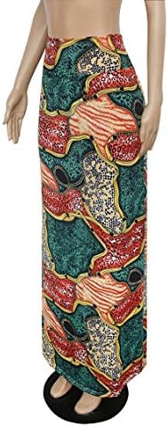 Женски здолништа со високи половини здолништа за каросерија Бохо макси вечерна забава фустан цветна змија кожа леопард печатена здолниште