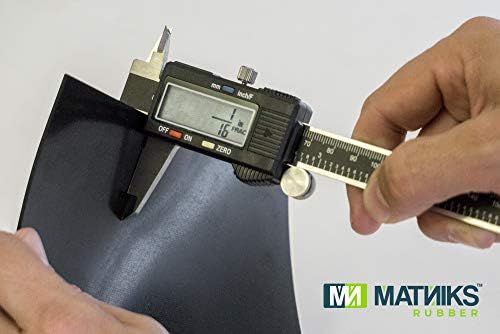 Matniks Силиконски гумен лист 12x12-инчи од 1/16 Црното Дуро A65 со висока температура на тешки дихтунзи DIY цврст материјал за поддршка