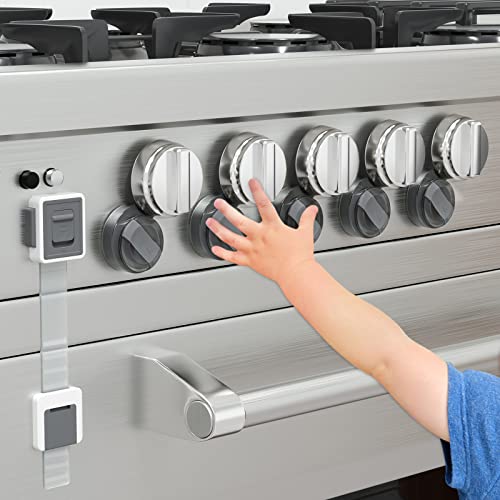6 пакувања брави со доказ за бебиња + 5 пакувања на копчињата за шпорет на гас