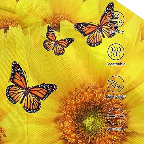 Жолти Цвеќиња Пеперутки Печатени Бејзбол Капа, Прилагодлив Татко Капа, Погоден За Сите Временски Услови Трчање И Активности На