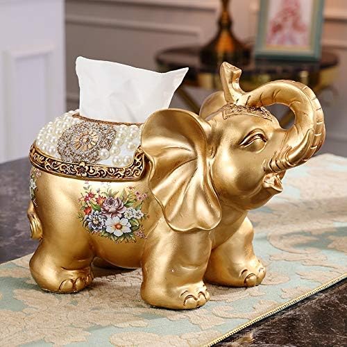 Анкус Европската смола луксузни орнаменти слон ткиво кутија свадба подарок примерок дневна соба масичка маса декорација -