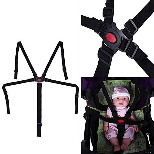 Универзален безбедносен појас за безбедност од 5 точки, високо столче за бебиња за шетач со високи столчиња