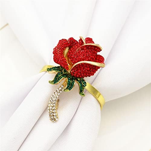 Kmiopi 30 парчиња роза цвет салфетка копче хотелски венчален венчален венчален прстен прстен крпа прстен