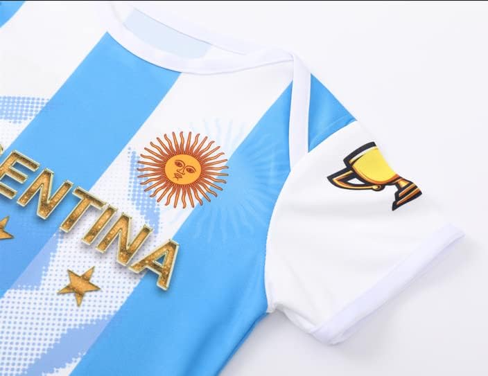 Дизи Аргентина шампиони Спортски фудбалски фудбалски Светски куп новороденче бебето боди со дрес Кит момчиња девојчиња