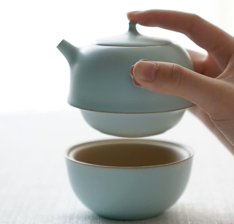 SDFGH преносен сет керамички чај постави керамички отворено домашно патување чај чај сет дома чај пиење сет