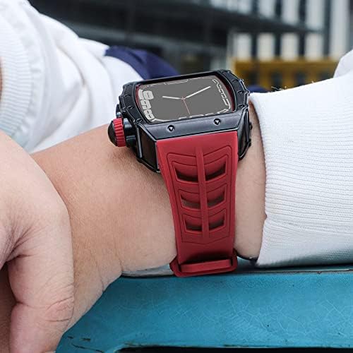 CNHKAU Луксузни Нерѓосувачки Челик Мод Комплет за Apple Watch 8 7 6 5 4 SE Ремен За Модификација За Iwatch Серија 41mm 45mm 40