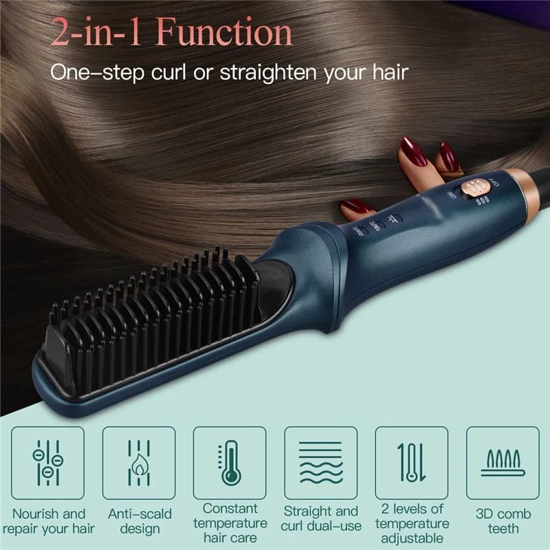 Jydqm 220v јонско брзо загревање мултифункционална четка за коса четка за коса четка од 25 мм чешел за коса зацрвнувачи за виткање на коса