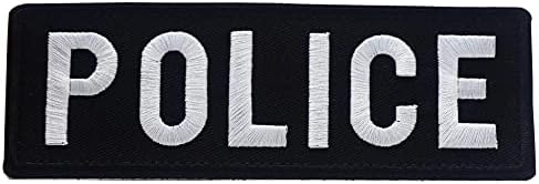 Dailycarry 2x6.3inch Полициска лепенка извезена воена ветерана тактичка значка амблем со прицврстувач за прицврстување на јамки за шиење на лепенки