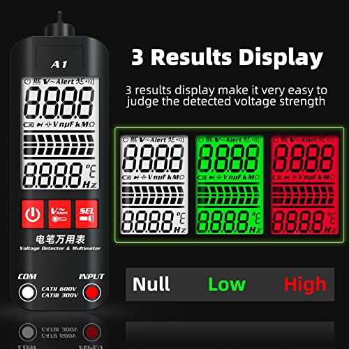 Bside Intelligent Digital Multimeter Mini Dual Heldheld Dual Dual режими Автоматски LCD дигитален тестер за детектор на напон мерка AC