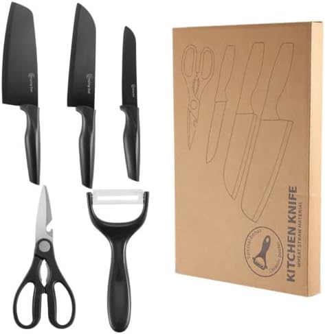 Нож во собата кујна нерѓосувачки челик кујна нож пет парче во собата домаќинство кујна нож подарок сет комбинација нож комплетен