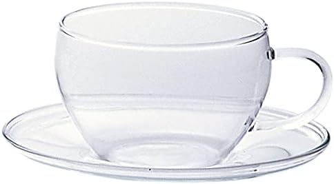 Чаша чаша Aderia F-37442, стакло отпорен на топлина, чај клуб, чаша чаша и чистач, 9,1 fl oz, микробранова компатибилен