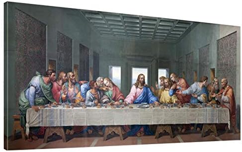 Последниот вечерашен wallиден декор од Леонардо Давинци Сликарство ПРИНЦ - 20 x 40 Долги слики Постер платно платно уметност врамена