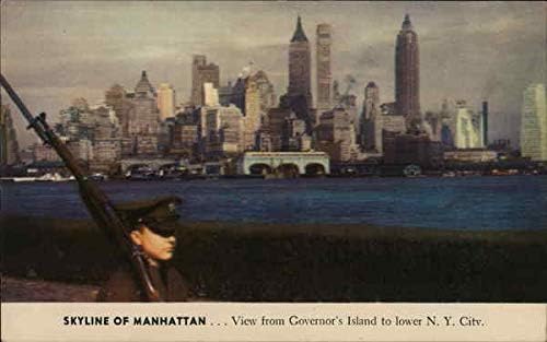 Хоризонтот На Менхетен Менхетен, Њујорк Њујорк Оригинална Гроздобер Разгледница