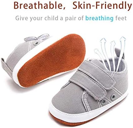 Bebarfer бебешки момчиња девојчиња чевли платно бебе патики меки премија кожа што не се лизгаат чевли 0-18 месеци новороденче на отворено бебе
