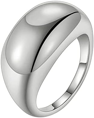Прсти прстени за жени бујни купола изјава прстени густ бенд Слабен венчален прстен за жени минималистички накит за накит свадбени прстени