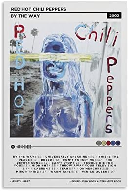 Meetje Red Hot Chili Peppers - Патем, платно постери wallидна уметност во спална соба канцеларија декор подарок Dayosix Непрометно: 12x18inch