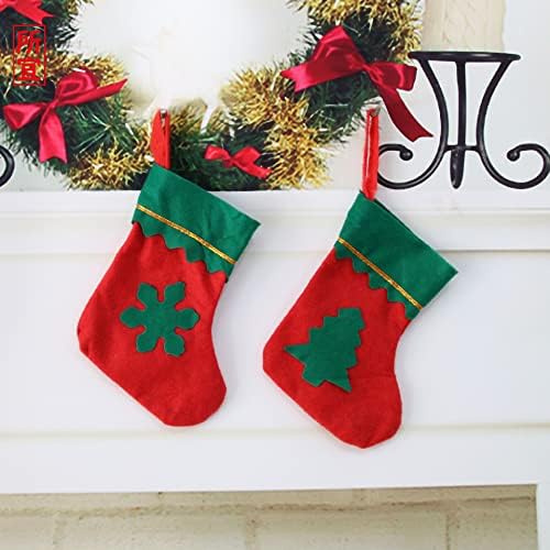 Aiyayi 12 пакувања црвени почувствувани божиќни чорапи -15 Божиќни камиони чорапи ， За украси за семејни празници Божиќ