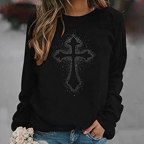 Амикадом црни тинејџери девојки со долги ракави облеки христијански облеки џемпери екипаж на вратот на вратот случајни тенки